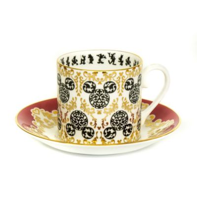English Ladies Co. Tasse et soucoupe Mickey modernes en porcelaine fine