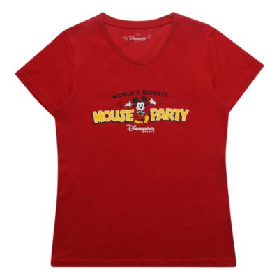 Disneyland Paris T-shirt Mickey rouge pour femmes