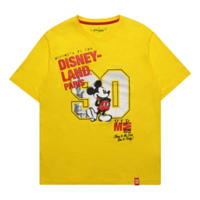 Disneyland Paris T-shirt Mickey jaune pour adultes