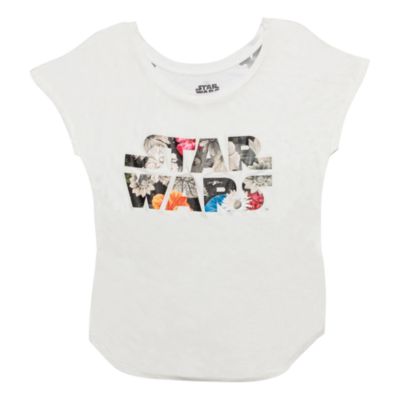 T-Shirt pour adultes logo floral Star Wars Disneyland Paris