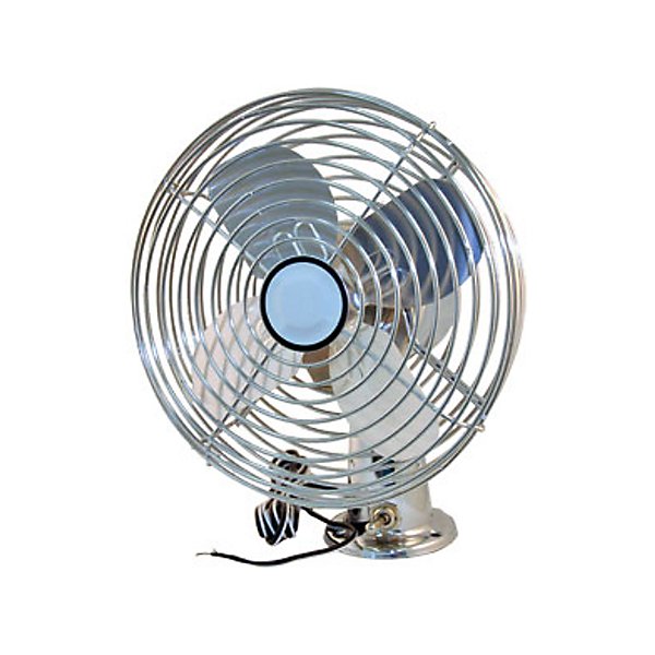 Haldex - Dash Fan, Dia:6-1/2 in, V: 12, Chrome - MIDBE29012