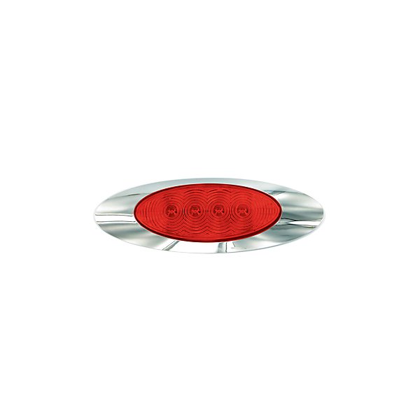 Jetco Heavy Duty Lighting - Marker Clearance Light, Red, Oval, Screws Mount - JET127-66025R