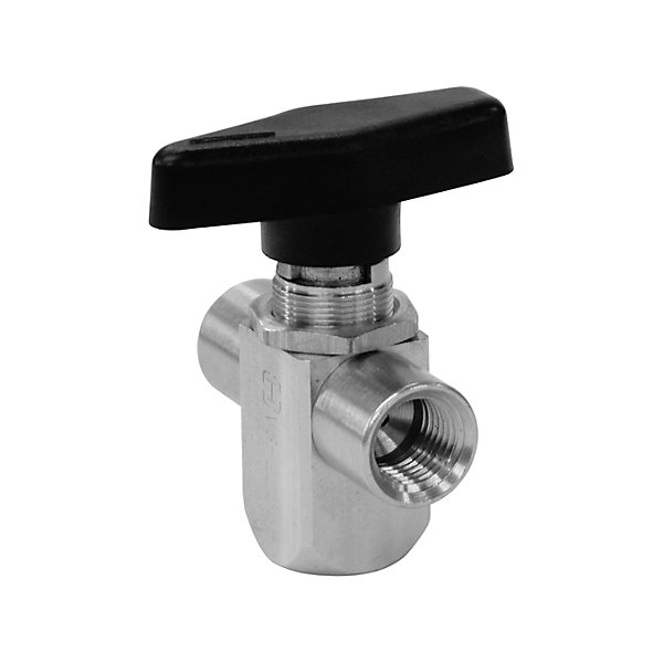 HD Plus - 3-Way Miniature Ball Valve - Brass Housing, with Stainless Steel Ball with (3) PT Ports - AIRAC056