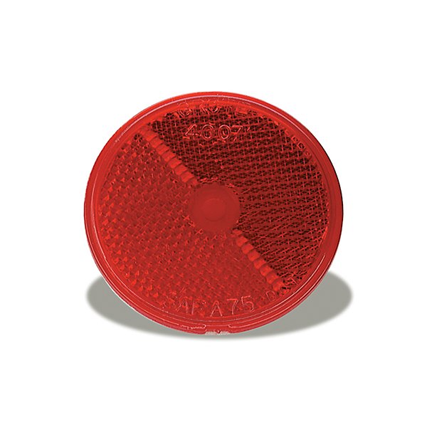 Grote - Reflector, Red, Round, Adhesive Mount - GRO40072
