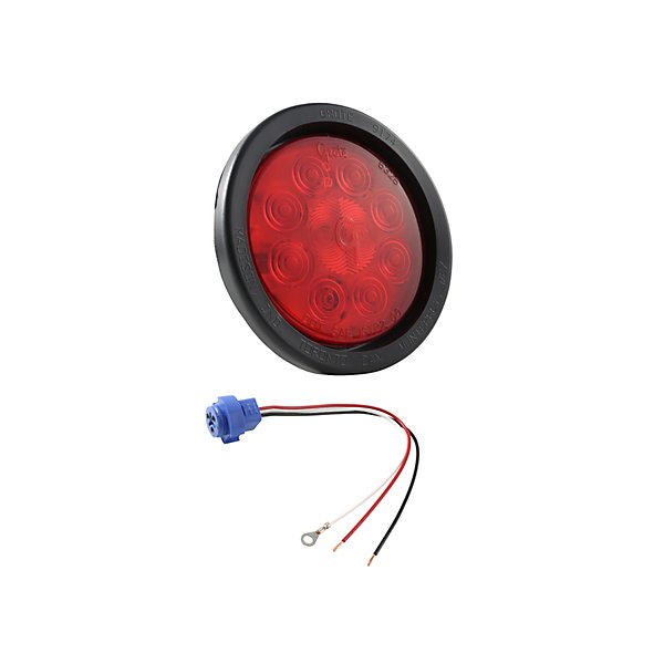 Grote - Stop/Tail/Turn Light, Red, Round, Grommet Mount - GRO53462