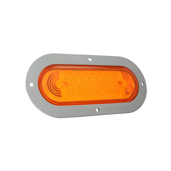 Grote - Stop/Tail/Turn Light, Amber & Yellow, Oval, Flange Mount - GRO53593