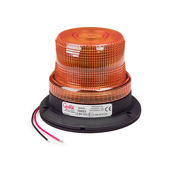 Grote - Beacon-Sae Class Iii Led Amber-3 Bolt Flange Mount - GRO78893
