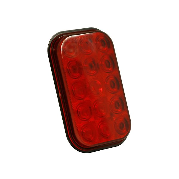 Grote - Stop/Tail/Turn Light, Red, Rectangular, Grommet Mount - GROG4502