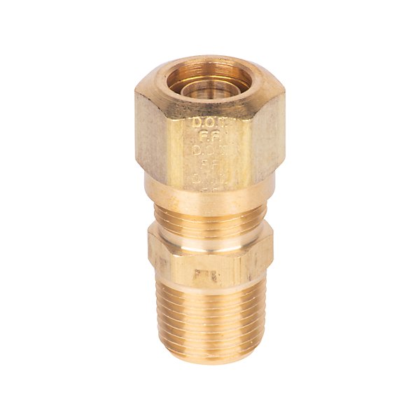 Fairview - Connector 1/2 Tube X 3/8 MPT - Brass D.O.T. Air Brake Fitting - FAI1468-8C