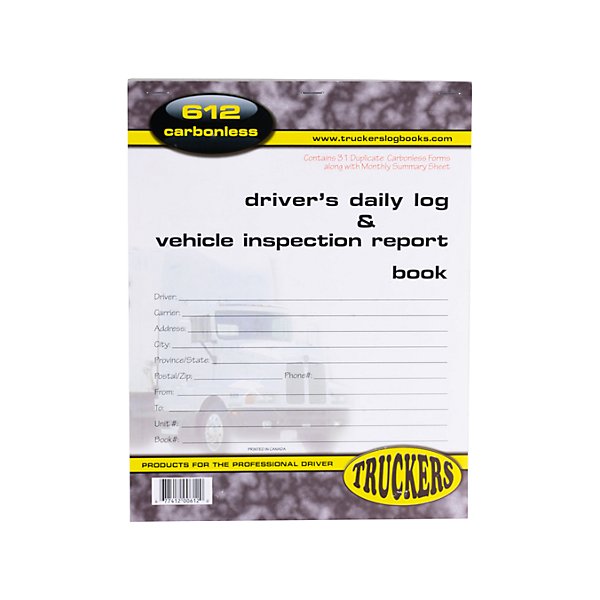 Truckers - Journal de bord quotidien du conducteur et rapport d'inspection du véhicule - sans carbone - TRU612