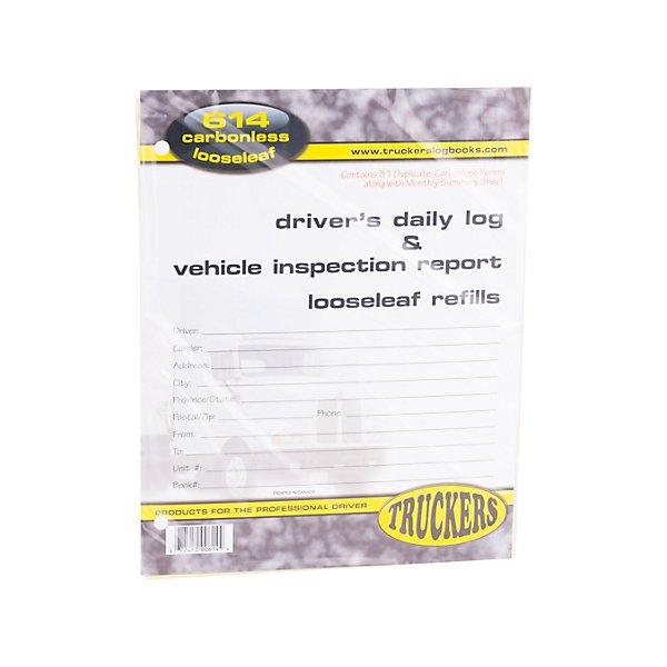 Truckers - Journal de bord quotidien du conducteur et rapport d'inspection du véhicule - sans carbone feuilles mobiles - TRU614