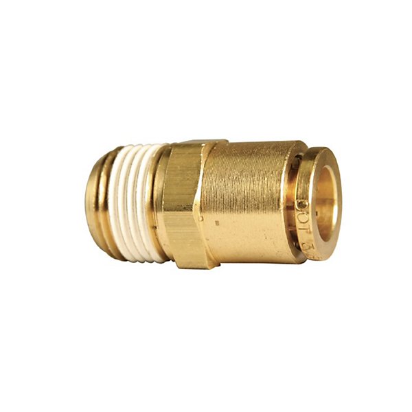 BRASS FITTINGS QUICK CONNECT DOT AIR BRAKE  STRT  MALE CONNECTOR 1/4 T X 1/4 PT 