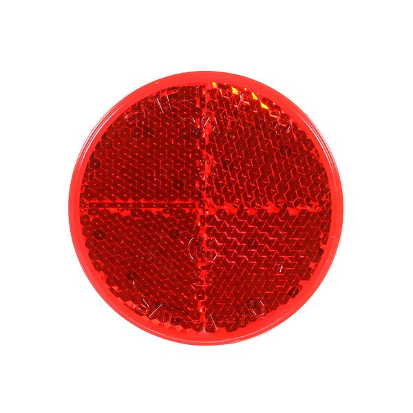 Truck-Lite - Reflector, Red, Round, Adhesive Mount - TRL45