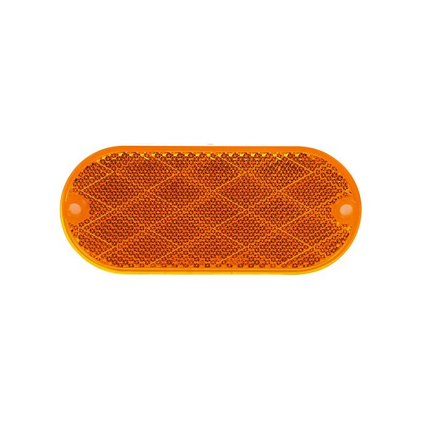 Truck-Lite - Reflector, Amber, Oval, Adhesive Mount - TRL54A