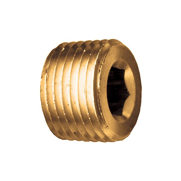 Fairview - Plug Hex Countersunk 3/8 MPT - Brass Pipe Fitting - FAI118-C