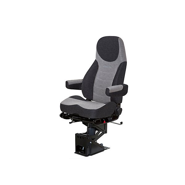 National Seating - National Corsair Seat in Black & Gray Mordura Cloth with Dual Arms - BST51100.665A