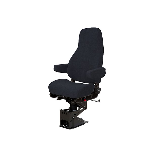 National Seating - Ensign Seat - Black Forever cloth with armrests - with Air Lumbar and Air Suspension - BST51110.335