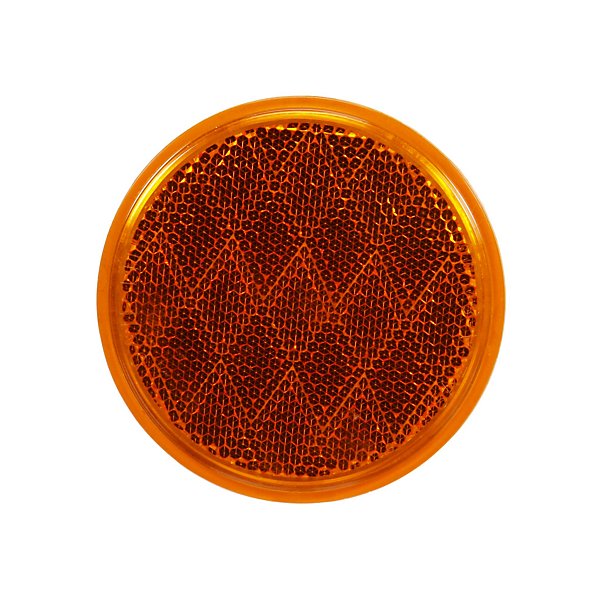 Truck-Lite - Signal-Stat, 3-1/8 in. Round, Yellow, Reflector, Adhesive Mount - TRL47A