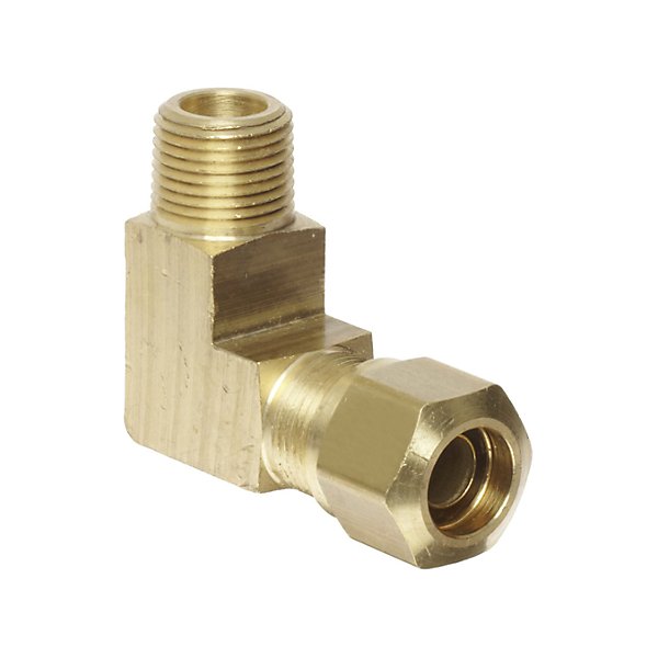 Eaton Weatherhead - 90° Brass Male Elbow Connector 1/4-18 MPT Line/Hose/Tube - WHD1469X6