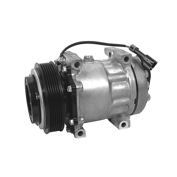 Bergstrom - AC Compressor, Sanden, 6 Groove, Direct Mount, Head: GH, V: 12 - BGS1401410