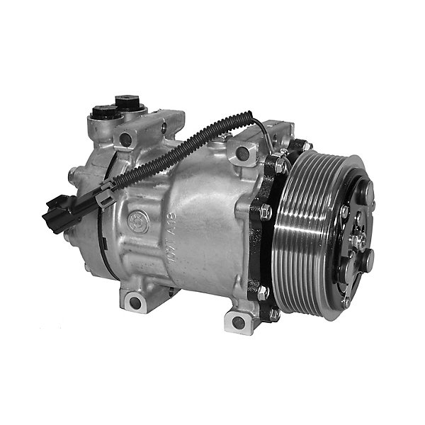 Bergstrom - AC Compressor, Sanden, 8 Groove, Direct Mount, Head: WJ, V: 12 - BGS1401421