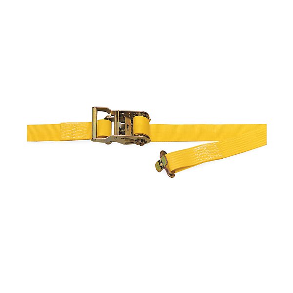Kinedyne - 1 3/4 in. x 12 ft. Series F Logistic Ratchet Strap With 1 in. Hole F Track Fittings with a 670 lbs Working Load Limit - KIN37D1218