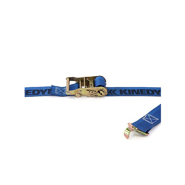Kinedyne - 2 in. x 20 ft. Logistic Ratchet Strap With Plate Trailer Hooks with a 735 lbs Working Load Limit - KIN642035