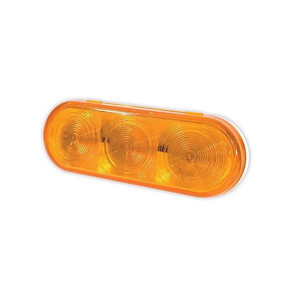 Grote - Stop/Tail/Turn Light, Amber & Yellow, Oval, Grommet Mount - GRO54173