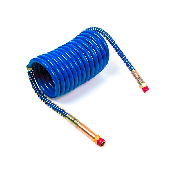 Grote - Air Coiled Hose, Blue, Le: 15 ft - GRO81-0015-BC