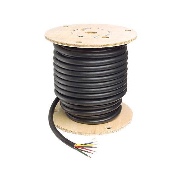Grote - Trailer Cable, Pvc, 7 Cond, 6/12 & 1/10 Ga, 100Ft Spool - GRO82-5606