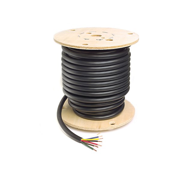 Grote - Câble de remorque en PVC, 7 conducteurs, calibre 6/14 & 1/12, 100 pi bobine - GRO82-5611