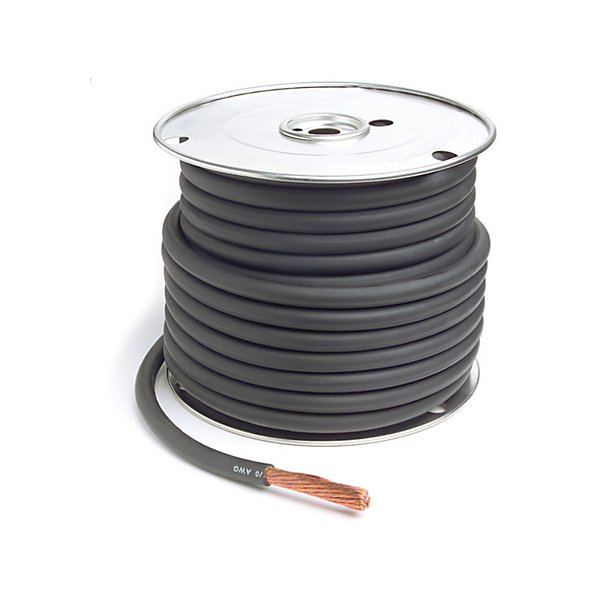 Grote - Câble de batterie noir de calibre 3/0 25 pi en bobine - GRO82-5723