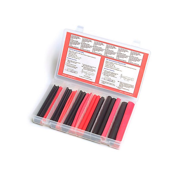 Grote - Shrink Tubing Kit, 3:1, Dual Wall, Black/Red, 50 Pk - GRO83-6505