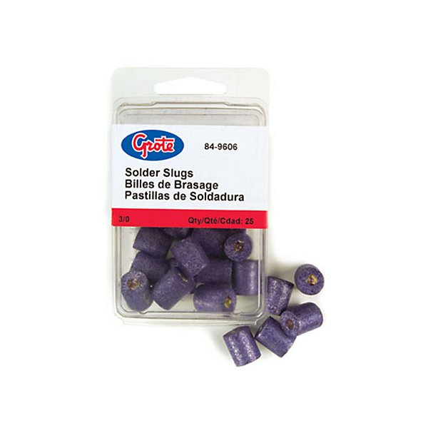 Grote - Solder Slug, Purple, 3/0 Ga, Pk 25 - GRO84-9606