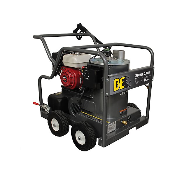 BE Power equipment - 196cc Gas Hot Water Pressure Washer (2500 PSI) - BESHW2765HAD