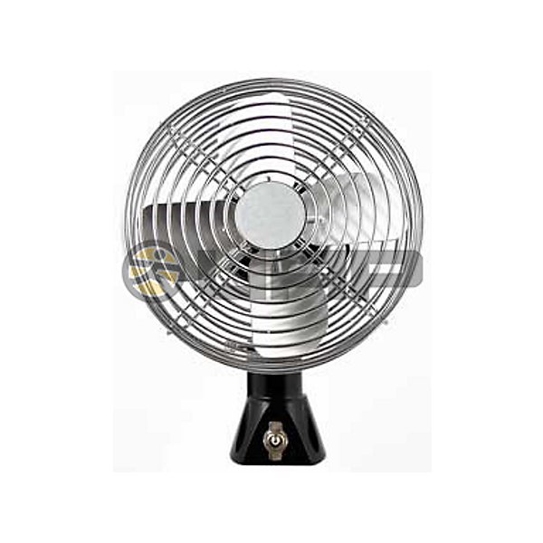 Air Source - Dash Fan, Dia:7-7/16 in, V: 24, Chrome / Black - MEI3856
