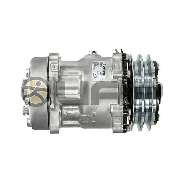 Sanden - AC Compressor, Sanden, 2 A-Groove, Ear Mount, Head: GV, V: 24 - MEI5287