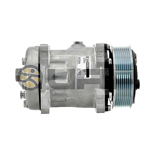 Sanden - AC Compressor, Sanden, 8 Groove, Ear Mount, Head: MDA, V: 12 - MEI5326