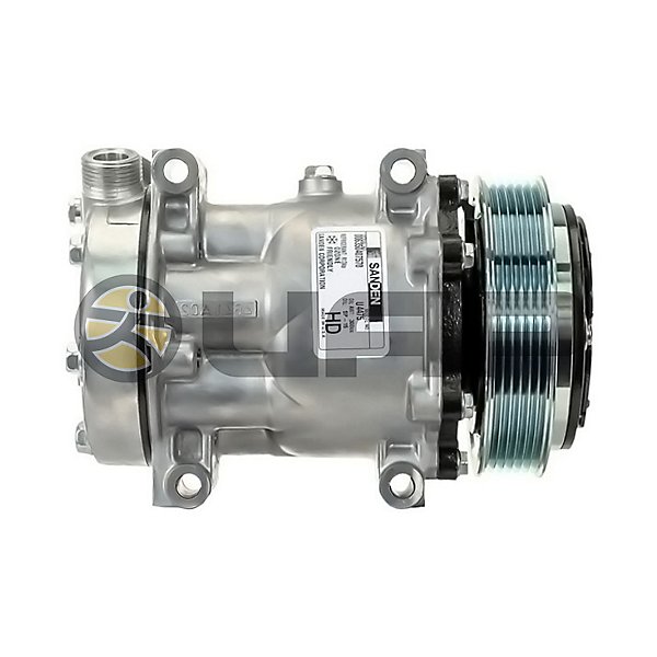Sanden - AC Compressor, Sanden, 6 Groove, Direct Mount, Head: CBA, V: 12 - MEI5330