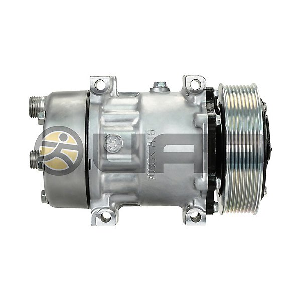 Sanden - AC Compressor, Sanden, 8 Groove, Direct Mount, Head: KC, V: 12 - MEI5390