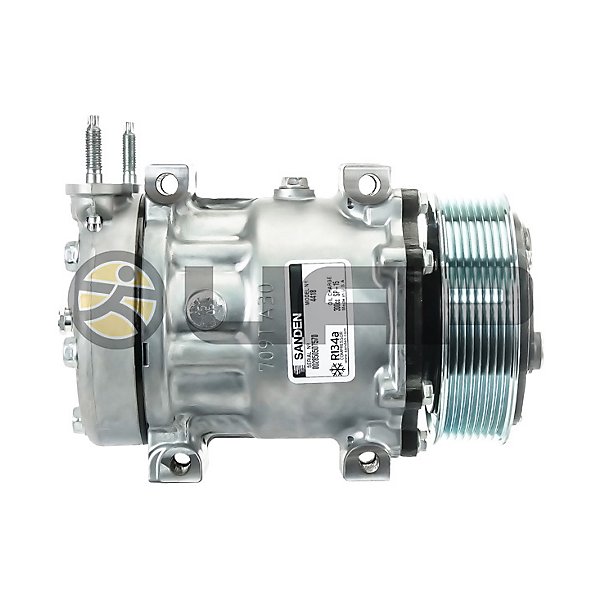 Sanden - AC Compressor, Sanden, 8 Groove, Direct Mount, Head: 4418, V: 12 - MEI5393