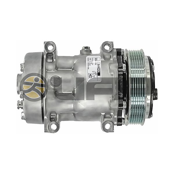 Sanden - AC Compressor, Sanden, 6 Groove, Direct Mount, Head: GV, V: 12 - MEI54027