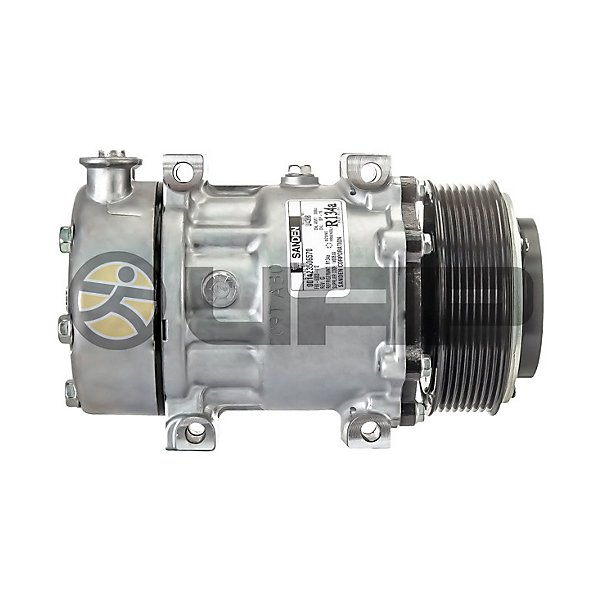 Sanden - AC Compressor, Sanden, 8 Groove, Direct Mount, Head: GSA, V: 12 - MEI5406