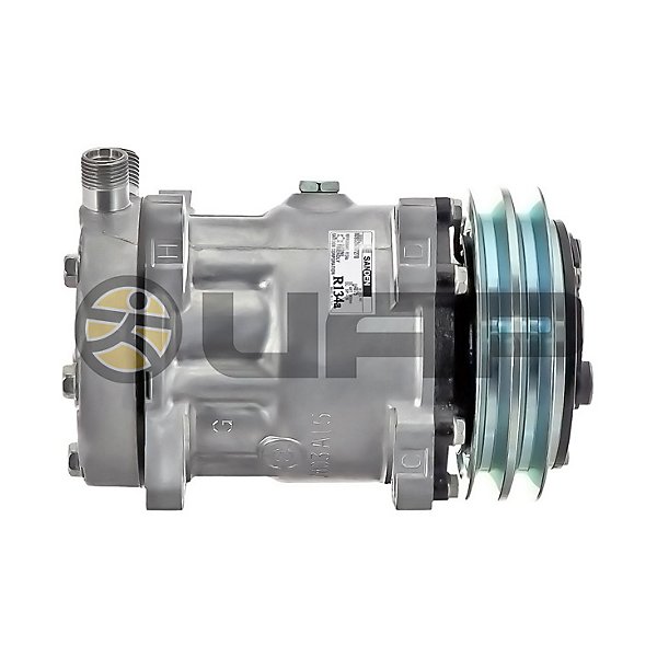 Sanden - AC Compressor, Sanden, 2 A-Groove, Ear Mount, Head: JD, V: 12 - MEI5764
