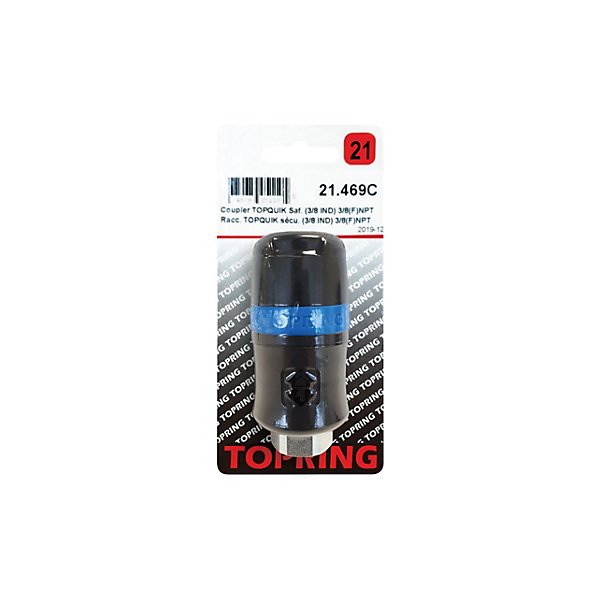 Topring - COUPLER TOPQUIK SAFETY (3/8 INDUSTRIAL) 3/8 (F) NPT (AUTOMATIC) - TOP21.469C