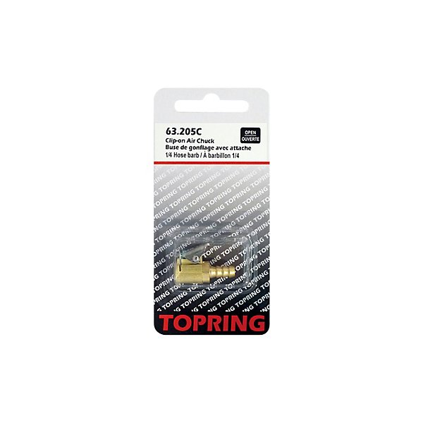 Topring - AIR CHUCK CLIP-ON HOSE BARB 1/4 OPEN - TOP63.205C