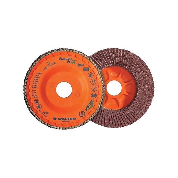  - Enduro-Flex™ Stainless Flap Disc, 4-1/2" x 7/8", Type 27, 80 Grit, Zirconia Alumina Each - SCNTE243