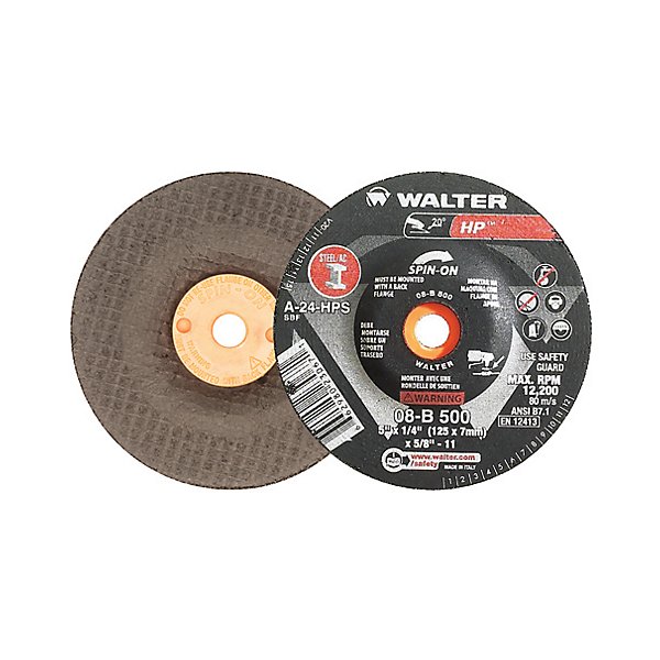 Walter Surface Technologies - 5X1/4 Hp Spin-On Gr Wheels - WST08B500