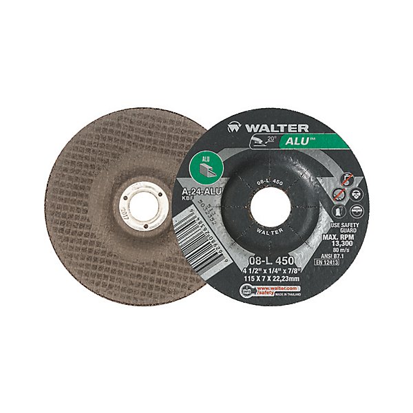 Walter Surface Technologies - 4-1/2X1/4 Alu Gr Wheel - WST08L450