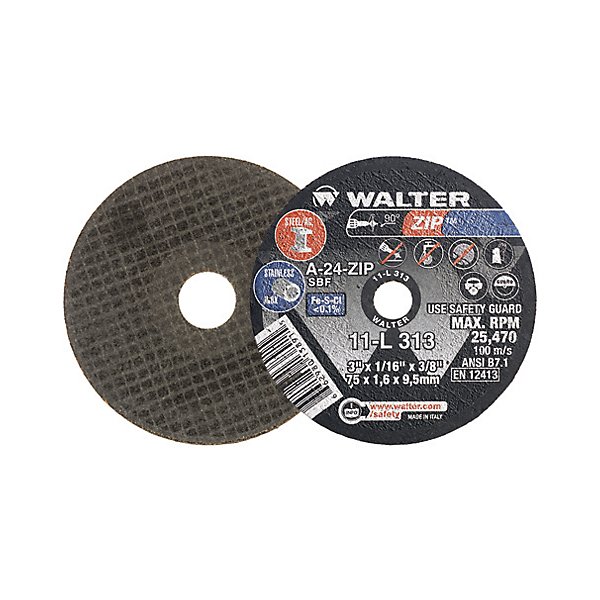 Walter Surface Technologies - 3X1/16X3/8 Zip Cutoff Wheels - WST11L313